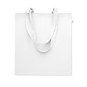 Shopper in cotone riciclato VIVEKA COLOUR MO2302 - Bianco