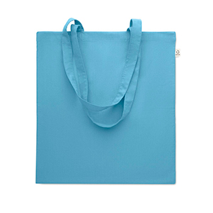 Shopper in cotone riciclato VIVEKA COLOUR MO2302 - Petrolio