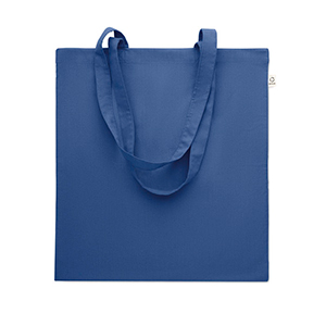 Shopper in cotone riciclato VIVEKA COLOUR MO2302 - Blu Royal