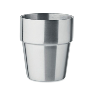 Bicchiere doppio strato 250 ml ACERITO MO2323 - Silver Opaco