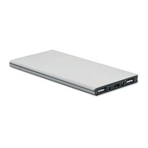 Power bank 8000 mAh POWERFLAT8C MO2340 - Silver Opaco