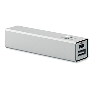 Power bank 2600 mAh POWERALUC MO2374 - Silver Opaco