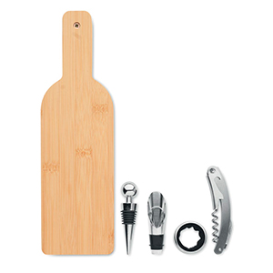 Set da vino forma di bottiglia VINOVAULT SET MO2381 - Legno