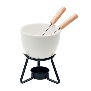 Set fonduta in ceramica 240 ml KASE MO2385 - Bianco