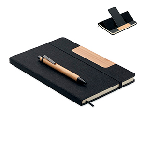 Set di quaderni A5 RPET NOTEMIX MO2390 - Nero