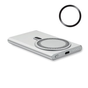 Power bank wireless personalizzato PAWTT MO2442 - Silver Opaco