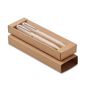 Set di penne ecologiche personalizzabili PEAT MO2448 - Beige