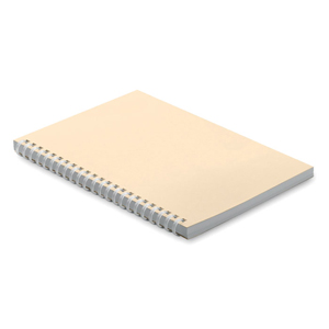 Quaderno riciclato RECARNOTE, personalizzato con logo MO2523 - Beige