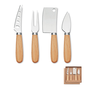 Set di 4 coltelli da formaggio CAMEMBERT MO2547 - Legno