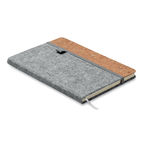 Quaderno con elastico personalizzato CORKBOOK MO2553 - Grigio