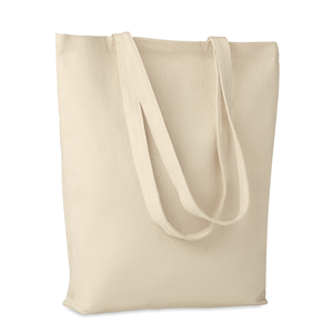 Shopping bag personalizzata in cotone canvas 270gr cm 38x42x9 RASSA MO6159 - Beige