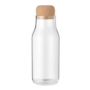 Bottiglia in vetro con tappo legno OSNA MO6284 - Trasparente