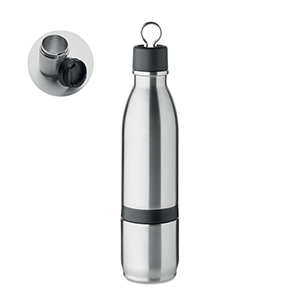 Bottiglia termica acciaio con bicchiere 500ml ATERA MO6948 - Silver Opaco