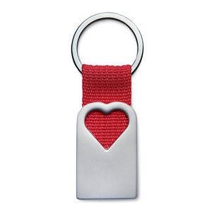 Portachiavi cuore in metallo BONHEUR MO7155 - Rosso