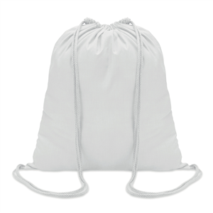 Zaino sacca personalizzata in cotone COLORED MO8484 - Bianco