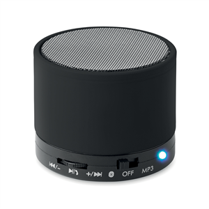Speaker wireless personalizzato ROUND BASS MO8726 - Nero