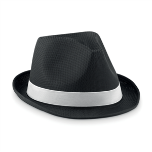 Cappello di paglia per feste personalizzato WOOGIE MO9342 - Nero