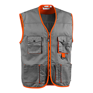 Gilet multitasche Sottozero Job SPAZIO SJ N250GA - Grigio - Arancio