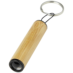 Portachiavi personalizzato in bambù con luce Cane PF104567 - Naturale 