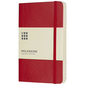 Blocco note personalizzato con copertina morbida - a righe Moleskine Classic PK PF107157 - Scarlatto
