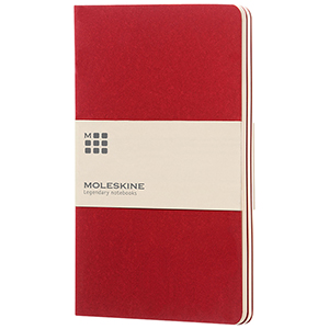 Taccuino personalizzato - pagine bianche Moleskine Cahier L PF107192 - Rosso mirtillo