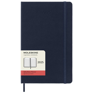 Agenda giornaliera personalizzata con copertina rigida Moleskine 12M L PF107753 - Zaffiro