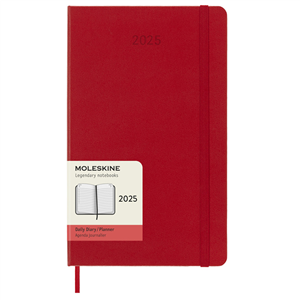 Agenda giornaliera personalizzata con copertina rigida Moleskine 12M L PF107753 - Scarlatto