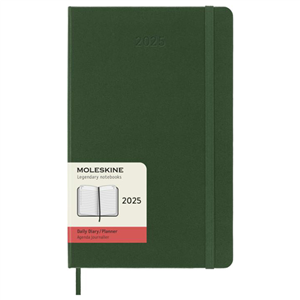 Agenda giornaliera personalizzata con copertina rigida Moleskine 12M L PF107753 - Verde mirto