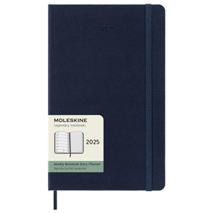 Agenda settimanale personalizzata con copertina rigida Moleskine 12M L PF107754 - Zaffiro