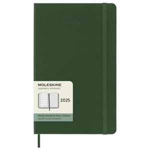 Agenda settimanale personalizzata con copertina rigida Moleskine 12M L PF107754 - Verde mirto