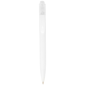 Penna a sfera personalizzata in plastica destinata all'oceano Thalaasa PF107861 - Trasparente - Bianco