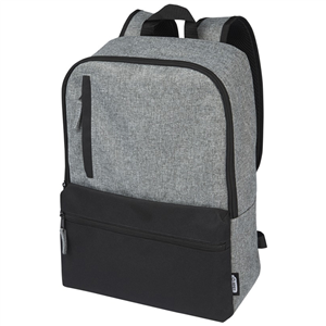 Zaino porta pc bicolore per 15 pollici in materiale riciclato RECLAIM PF120655 - Nero - Grigio melange