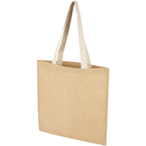 Shopper juta personalizzata cm 38x40 JUTA PF120673 - Naturale - Bianco