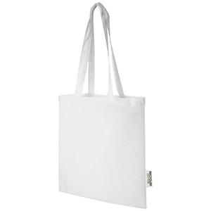 Tote bag personalizzata in cotone riciclato GRS da 140 gsm Madras - 7L PF120695 - Bianco 