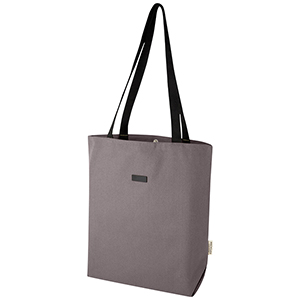 Tote bag versatile personalizzata in canvas riciclato certificato GRS Joey - 14 L PF130042 - Grigio 