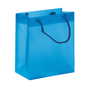 Shopper semitrasparente cm 18x23x10 MONDO PKG511 - Blu