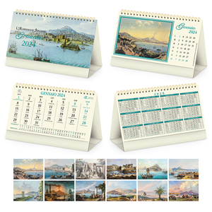 Calendario mensile da tavolo GOUACHES PPA066 - Bianco