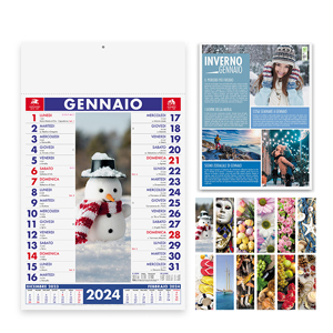 Calendario illustrato mensile 4 STAGIONI PPA115 - Bianco