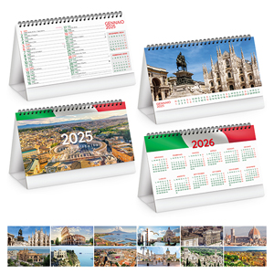 Calendario mensile da tavolo CITTA' D'ITALIA PPA401 - Bianco