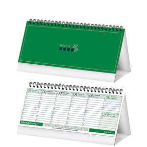 Calendarietto spiralato da tavolo mensile CALENDO PLANNING PPA750 - Verde