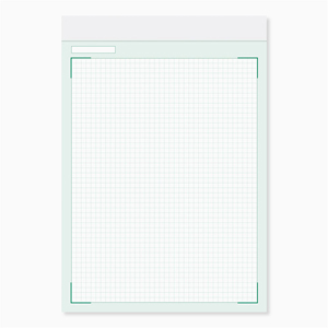 Block notes personalizzato da 50 fogli formato A4 a quadrettini 0,5x0,5 cm BLOCK MILLY PPA844 - Bianco
