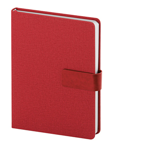 Agenda personalizzata giornaliera, copertina in similpelle con fibbia cm 17x24 S/D abbinati PPB239 - Rosso