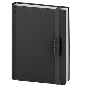 Agenda personalizzata giornaliera 324 pagine con copertina in termovirante cm 15x21 S/D abbinati PPB275 - Nero