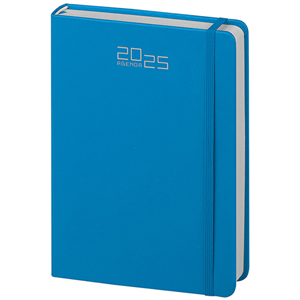 Agenda promozionale giornaliera chiusa con elastico cm 14,5x21 S/D abbinati PPB285 - Azzurro