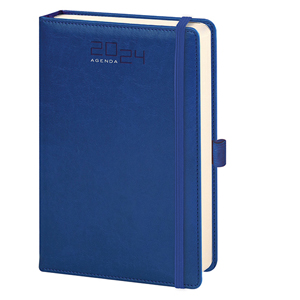 Agenda personalizzata giornaliera tascabile con copertina in termovirante e chiusura a elastico cm 9x15 PPB292 - Royal