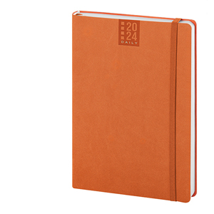 Agenda personalizzata bigiornaliera con copertina flessibile cm 14x21 PPB356 - Arancio
