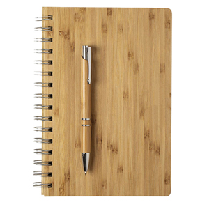 Set regalo quaderno e penna PARURE BAMBOO PPB577 - Senza colore