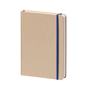 Quaderno con elastico e copertina in craft paper in formato A5 NOTES KRAFT BIG PPB589 - Blu