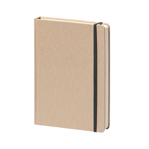 Quaderno con elastico e copertina in craft paper in formato A5 NOTES KRAFT BIG PPB589 - Nero