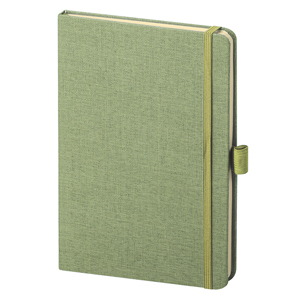 Quaderno personalizzato con copertina in tessuto in formato A5 NOTES WAVE PPB594 - Verde